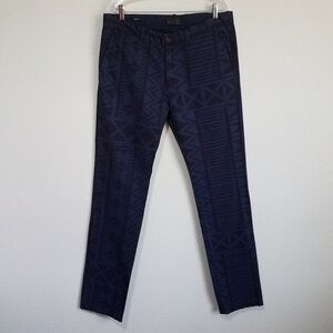 Scotch & Soda Navy Patterned Chinos